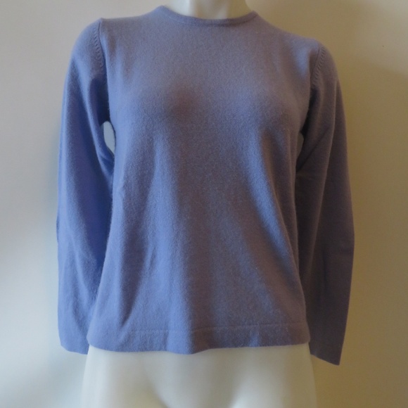 SUTTON STUDIO CASHMERE LILAC SWEATER SIZE-S* - Picture 2 of 5